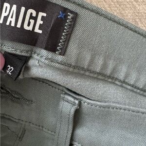 PAIGE Men's Olive Jeans